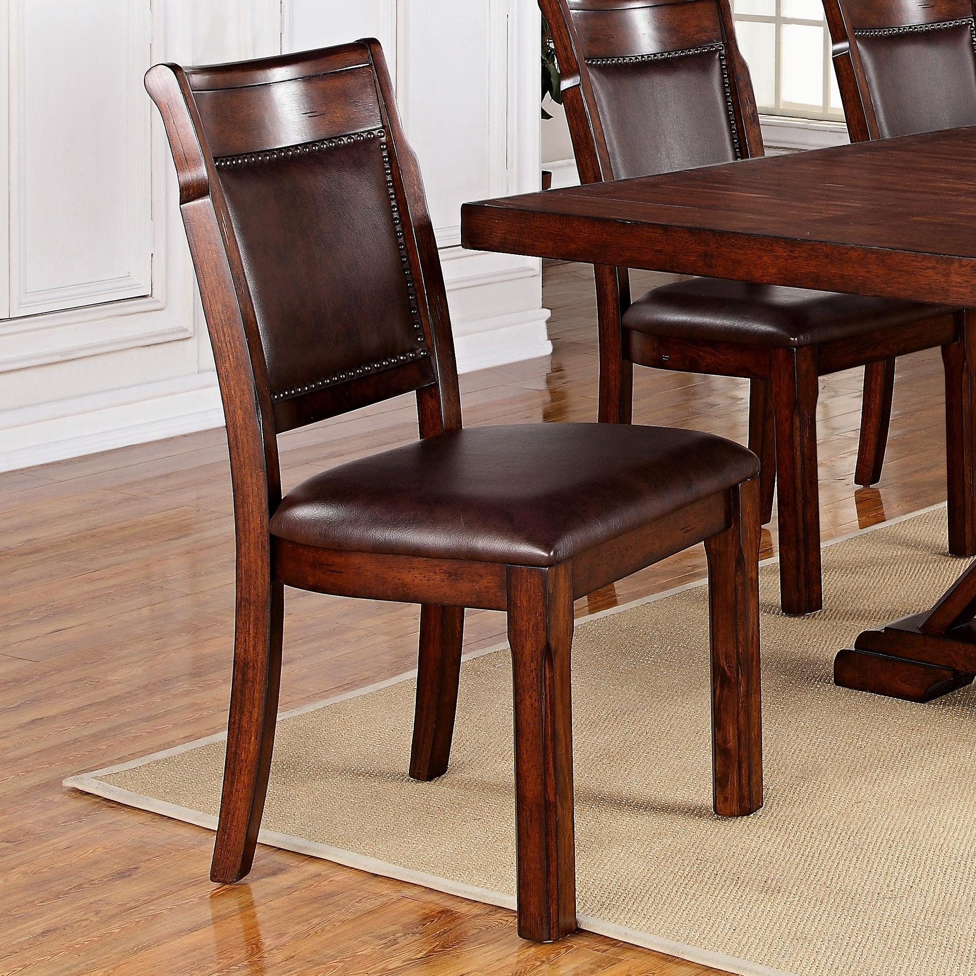 Leather side hotsell chairs dining room